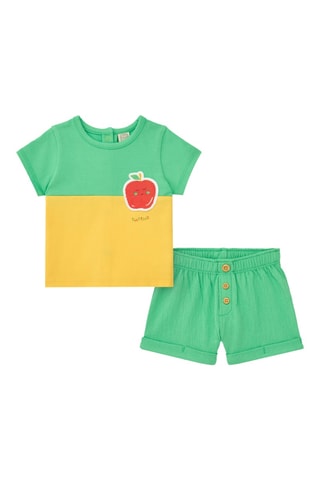 T-shirt en Short Healthy Apple - Groen