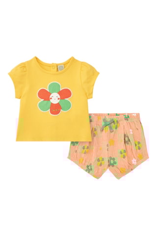 T-shirt en Short Healthy Apple - Geel