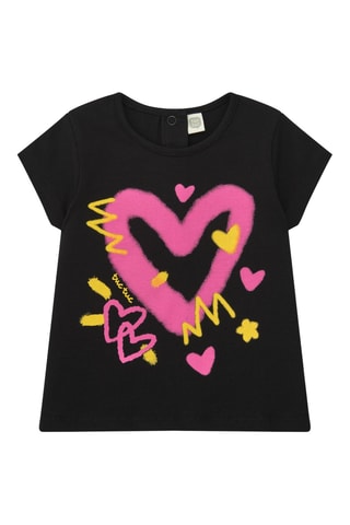 T-shirt First Have Fun - Zwart