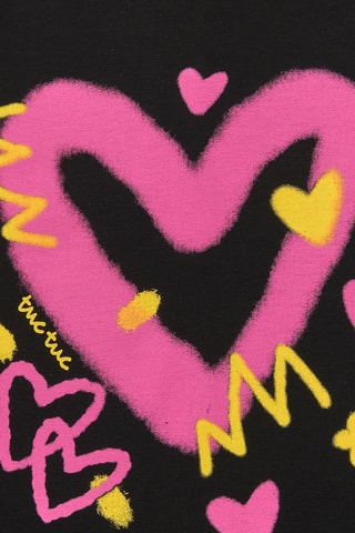 T-shirt First Have Fun - Zwart