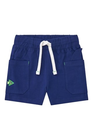 Cropped T-shirt en Short Color The Sea - Blauw