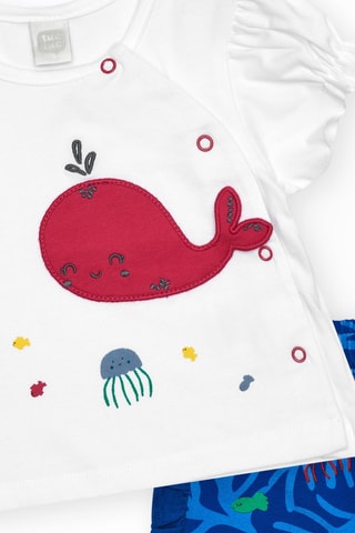 T-shirt en Short Under The Sea - Blauw