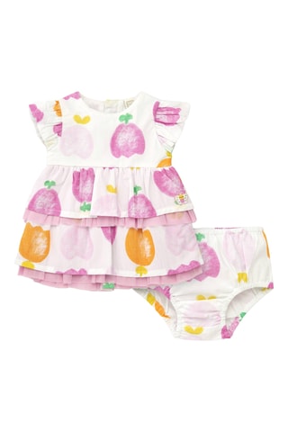 Jurk met Ruches en Bloomer Berry Sweet - Paars