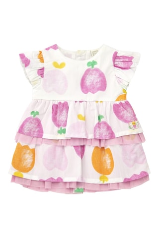 Jurk met Ruches en Bloomer Berry Sweet - Paars