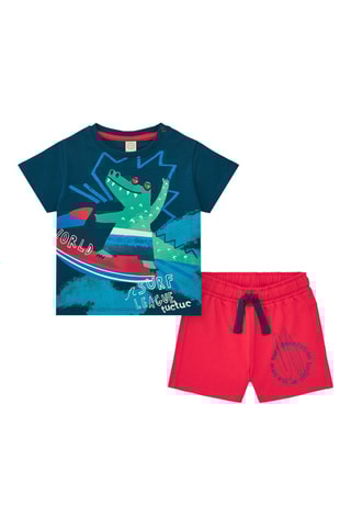 T-shirt en Short Beach Squad - Blauw