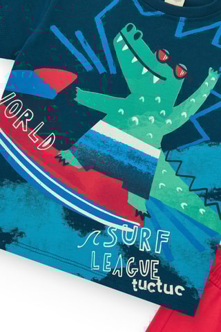 T-shirt en Short Beach Squad - Blauw