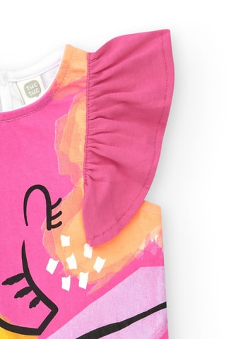 T-shirt Say Cheese - Roze
