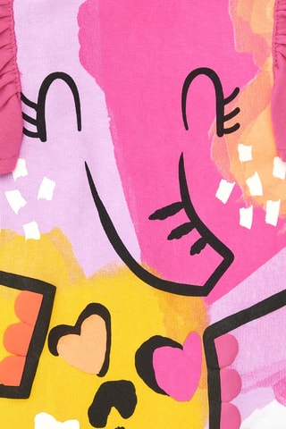 T-shirt Say Cheese - Roze