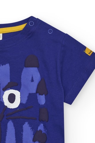 T-shirt Hey buddies - Blauw