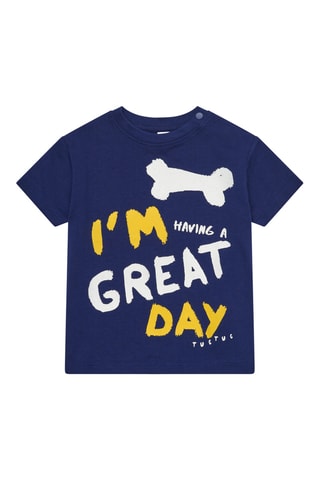 T-shirt Hey buddies - Blauw