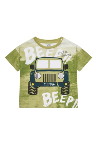 T-shirt Te and Dye Say Cheese - Kaki