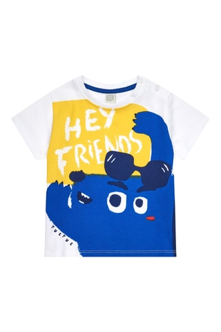 T-shirt et short Hey buddies - Bleu