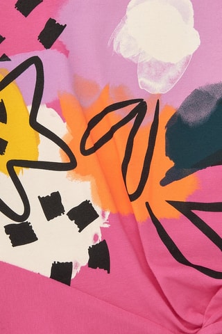 T-shirt Say Cheese - Roze