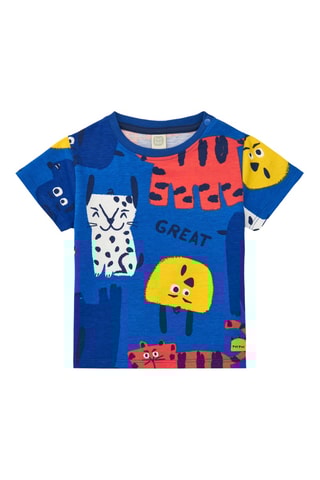 T-shirt Hey Buddies - Blauw