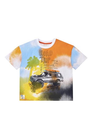 T-shirt Tie and Dye Sons Of Fun - Oranje