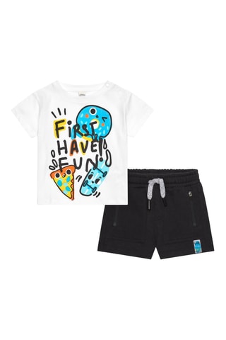 T-shirt en Bermuda First have fun - Zwart