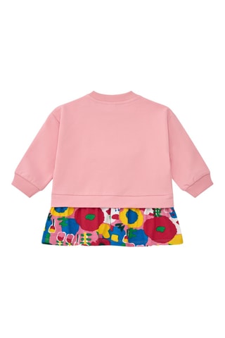 Jurk Trompe-l'œil Happy Garden - Roze