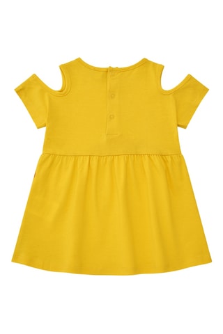 Jurk Hey buddies - Geel