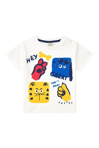 T-shirt Hey buddies - Wit