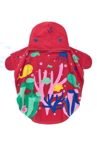 Cape de bain à capuche Under The Sea - Rouge
