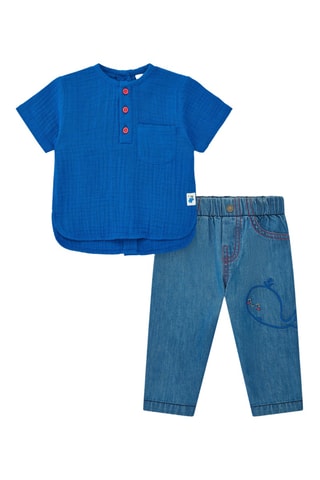 Spijkeroverhemd Under The Sea - Blauw