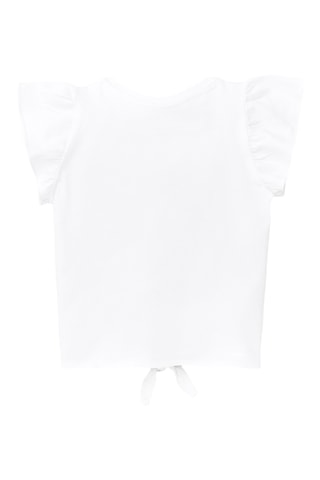 Geknoopt T-shirt Paradise Beach - Wit