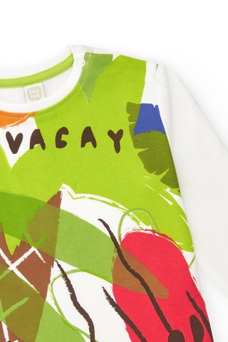 T-shirt Vacay Feelings - Wit