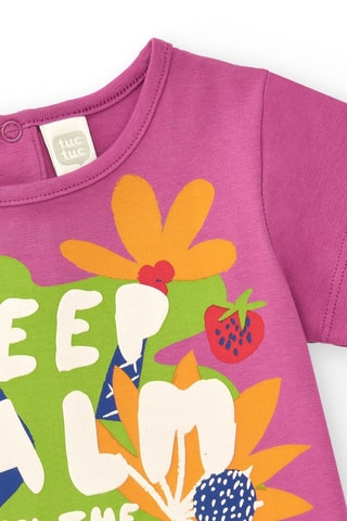 T-shirt Vacay Feelings - Paars