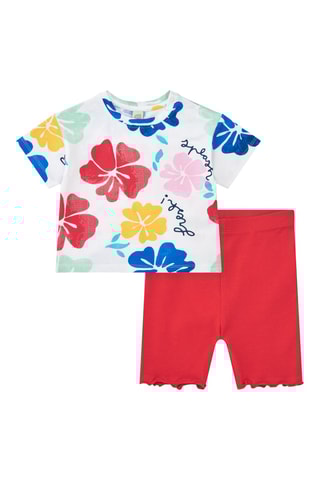 T-shirt en Wielrenbroekje Beach Squad - Rood