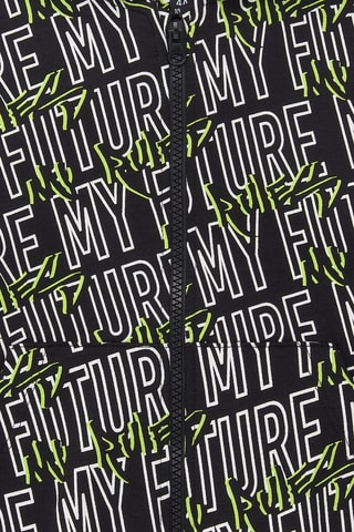 Sweat à capuche My future my rules - Noir