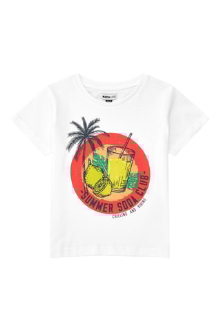 T-shirt Bar de praia - Wit