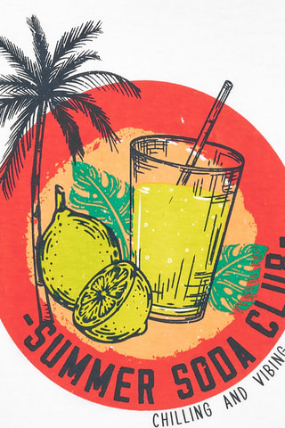 T-shirt Bar de praia - Wit