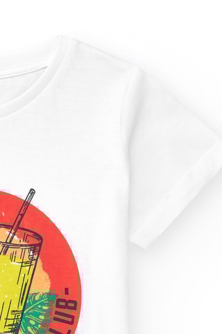 T-shirt Bar de praia - Wit