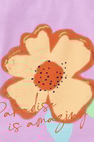 T-shirt Paradise Beach - Paars