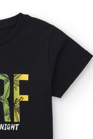 T-shirt Surf and fun - Zwart