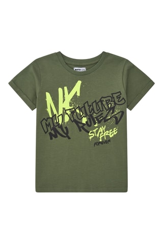 T-shirt My future My rules - Groen