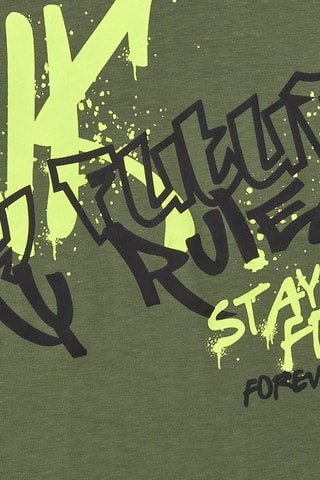 T-shirt My future My rules - Groen