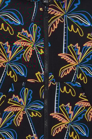 Sweat à capuche Surf and fun - Noir