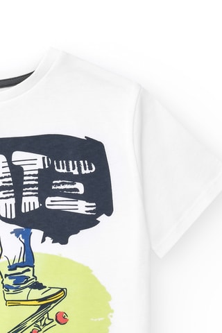 T-shirt Keep on rolling - Wit