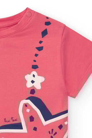 T-shirt Color The Sea - Roze