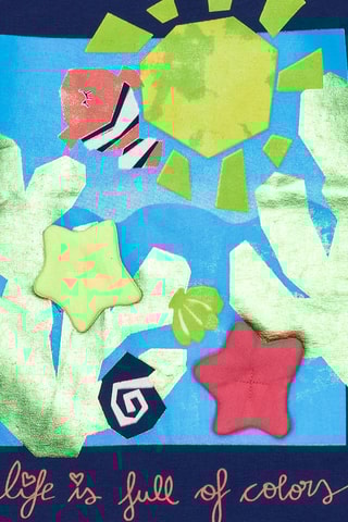 T-shirt Color The Sea - Blauw