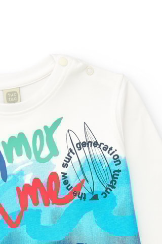 T-shirt Beach Squad - Blauw