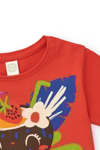 T-shirt Vacay Feelings - Rood