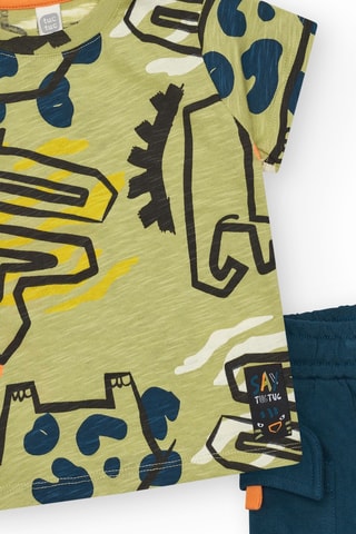 T-shirt en Short Say Cheese - Blauw