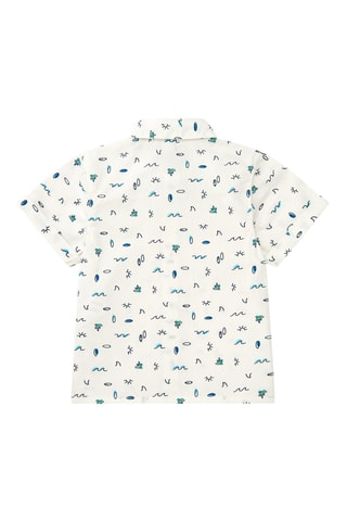 Blouse Color The Sea - Wit