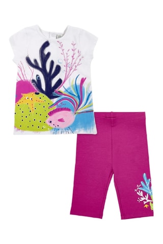 T-shirt en Legging Ocean Wonders - Wit