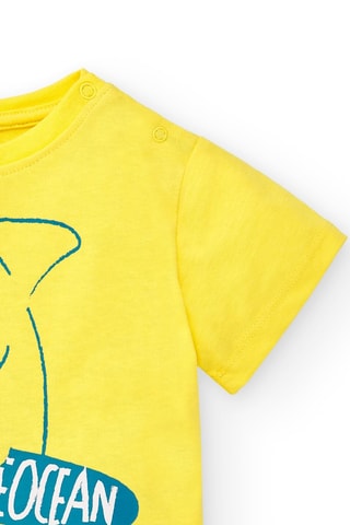 T-shirt Laguna Beach - Geel