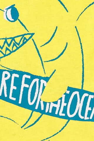 T-shirt Laguna Beach - Geel