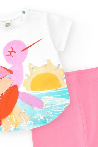 T-shirt en Legging Sunrise is a Lemon - Wit