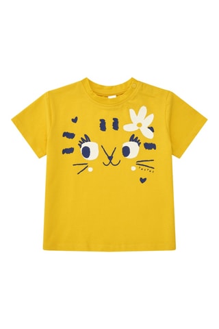 T-shirt Hey buddie - Geel